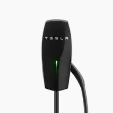 A Tesla wall connector for electric vehicle charging