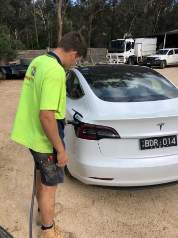 tesla charge at home office